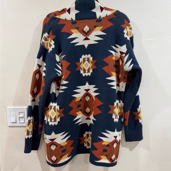 Lucky Brand Southwestern Aztec Cardigan Sweater - Picture 3 of 6